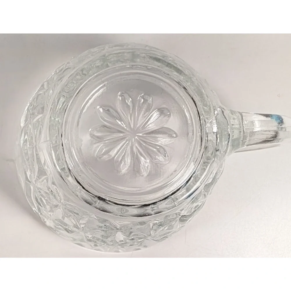 Anchor Hocking Arlington Punch Cups Set of 6 Clear Star Fan Glass Vintage